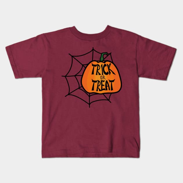 Trick or treat Halloween Kids T-Shirt by katoonguff